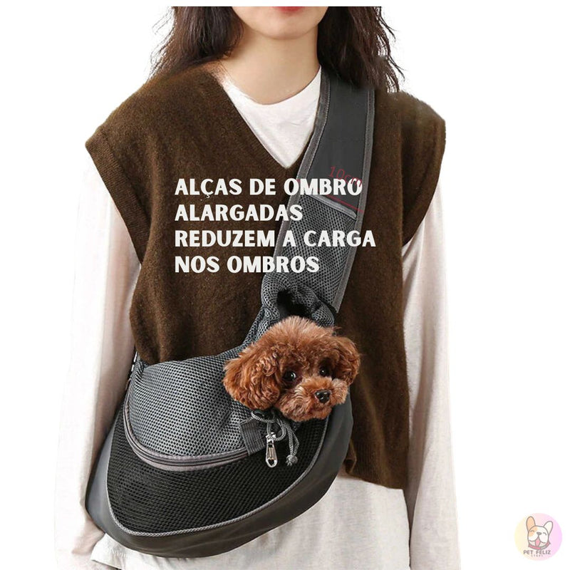 Bolsa Transversal para Transporte de Cães e Gatos