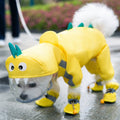 Capa de chuva de quatro pernas integrada no peito e nas costas para cães